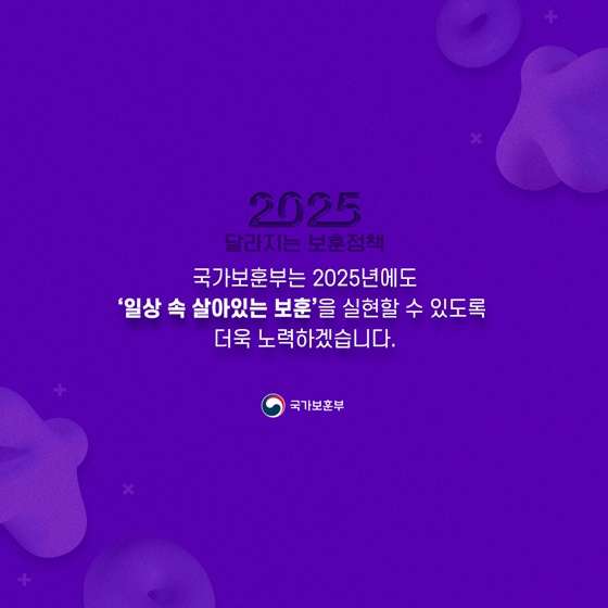 2025년, 새롭게 달라진 보훈정책
