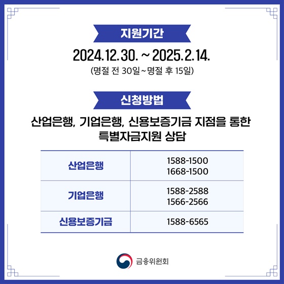 설 명절 중소·중견기업, 전통상인 시장 지금지원