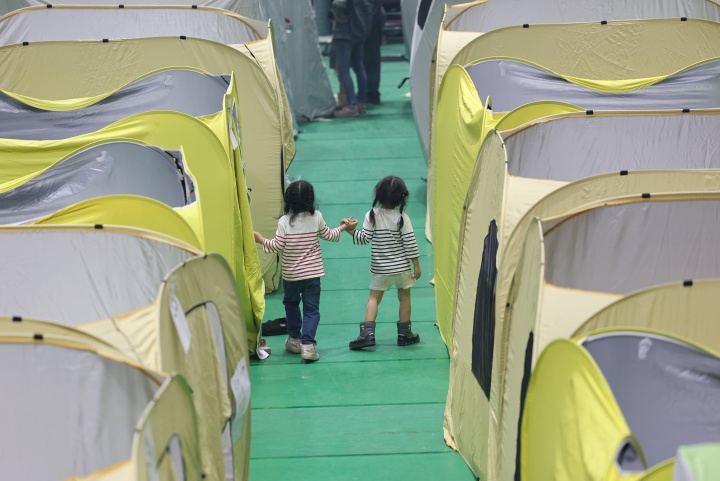 경북 안동시 안동체육관에 산불 이재민을 위한 대피소가 마련돼 있다. 2025.3.26.  (ⓒ뉴스1, 무단 전재-재배포 금지)