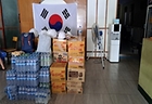 미얀마 만달레이 주미얀마 한국대사관에서 지진 피해 입은 교민들에게 제공한 지원품. 2025.3.31. (ⓒ뉴스1, 무단 전재-재배포 금지)