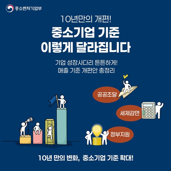 10년만의 개편! 중소기업 기준 이렇게 달라집니다