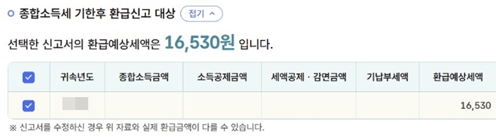 내가 미처 환급받지 않은 환급금의 액수는 물론, 어떤 이유에서 발생된 환급금인지도 모두 상세하게 확인할 수 있다.