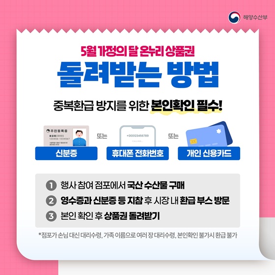 전통시장에서 국산 수산물 샀더니 온누리 상품권을 준다고?
