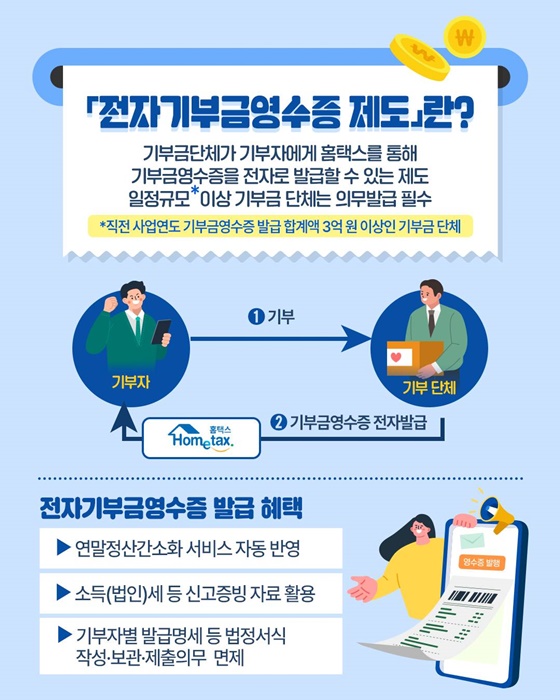 전자기부금영수증 제도, 이렇게 달라집니다!