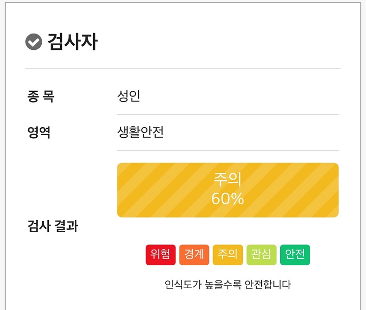 재난안전진단 결과