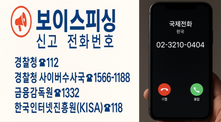 의심되는 전화는 수신하지 말고 관계기관에 신고하세요