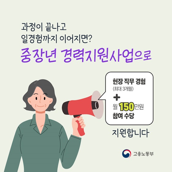 [2025 추경예산] 신중년 특화과정 43억 원 더 지원