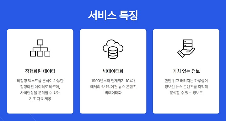해당 서비스를 통해 이슈에 대한 다양한 시각을 한눈에 확인하고, 과제에 필요한 자료를 손쉽게 요약할 수 있다.