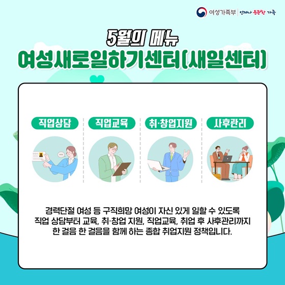 무엇이든 물어보세요 여성새로일하기센터
