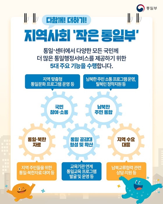 지역사회 ‘작은 통일부’ 통일⁺센터