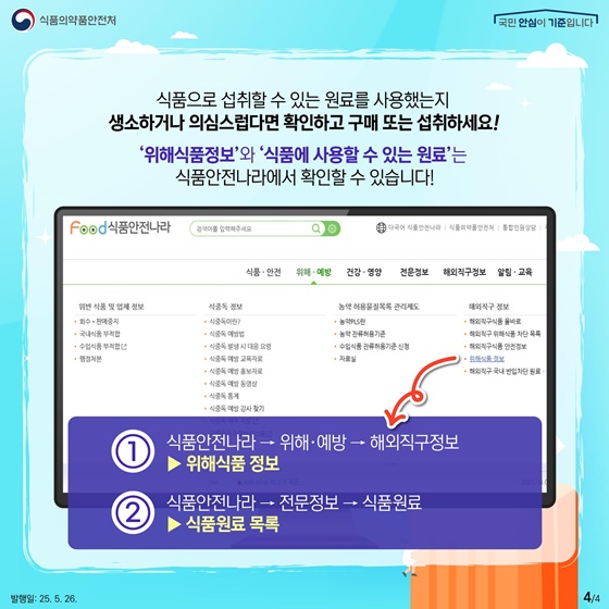 해외에서도 조심해야 할 식품 안전