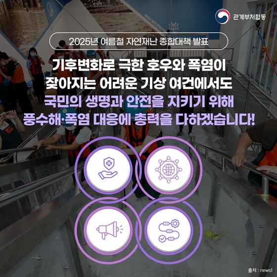 2025년 여름철 자연재난 종합대책 발표