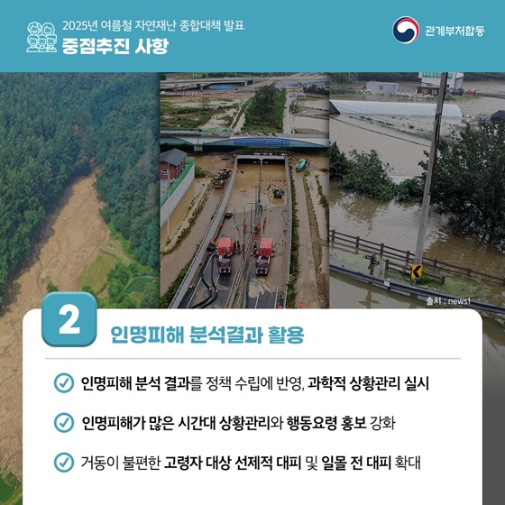 2025년 여름철 자연재난 종합대책 발표