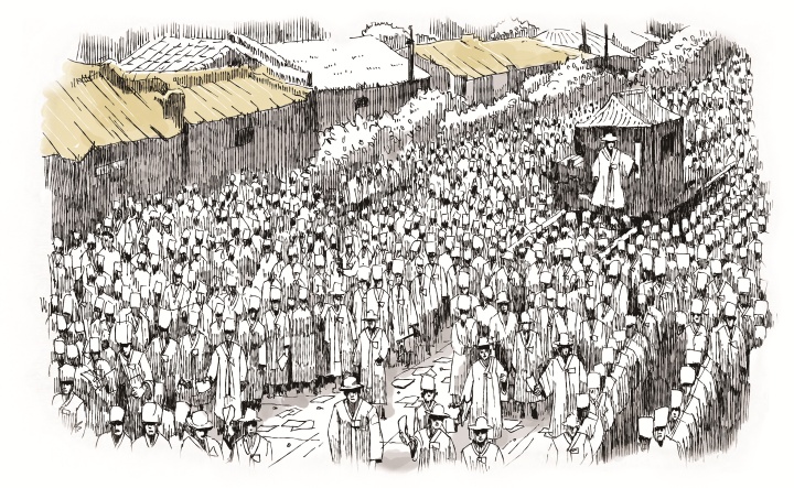 순종국장 광경 우편엽서 '대여' (자료=독립기념관)