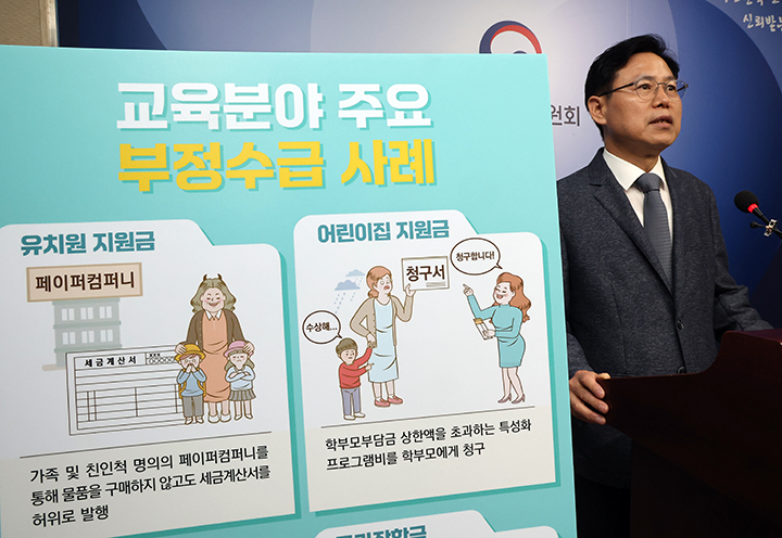 국민권익위원회 장차철 공공재정환수관리과장이 30일 정부세종청사에서 정부지원금 부정수급 집중 신고 기간에 관해 설명하고 있다. 2025.5.30 (사진=저작권자(c) 연합뉴스, 무단 전재-재배포 금지)