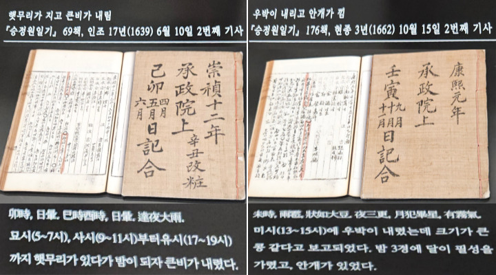 조선시대 승정원일기에 기록된 기상 상태