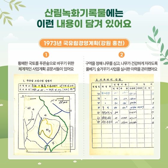 유네스코 세계기록유산 대한민국 산림녹화기록물