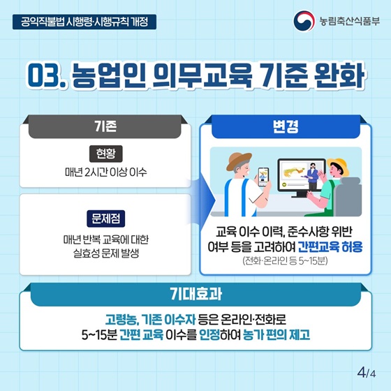 공익직불 준수사항이 완화됩니다!