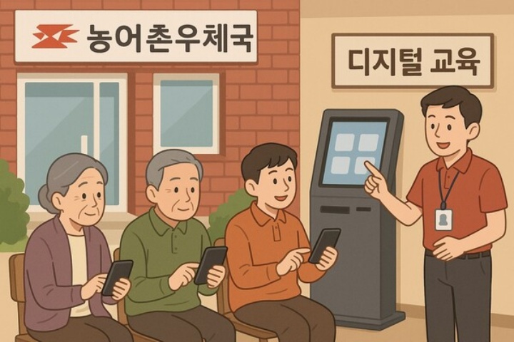 고령자 대상 '디지털 교육' 제공 홍보 이미지.(출처-우정사업본부)