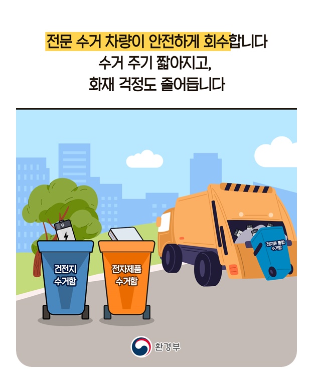 건전지, 이제는 구분없이 한번에 버려요