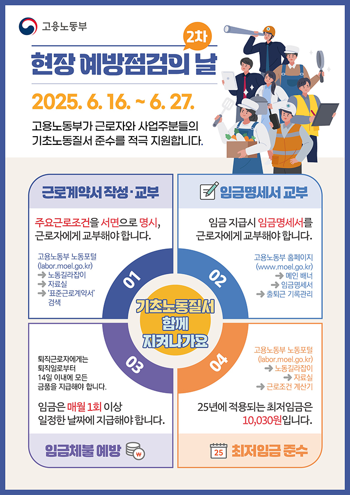 2025년 제2차 현장 예방점검의 날 (자세한 내용은 본문에 설명 있음)