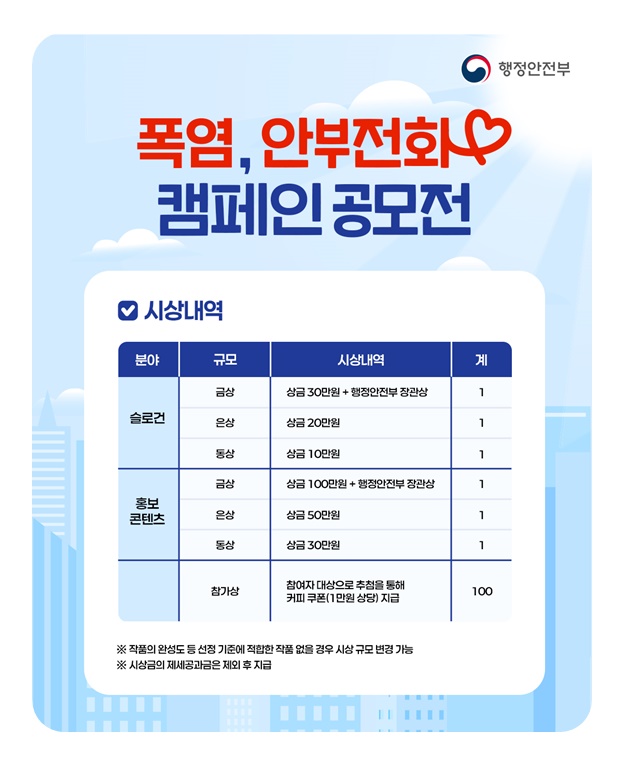 폭염, 안부전화 캠페인 공모전