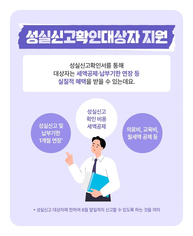 성실신고확인서와 함께 종합소득세 신고· 납부하세요!
