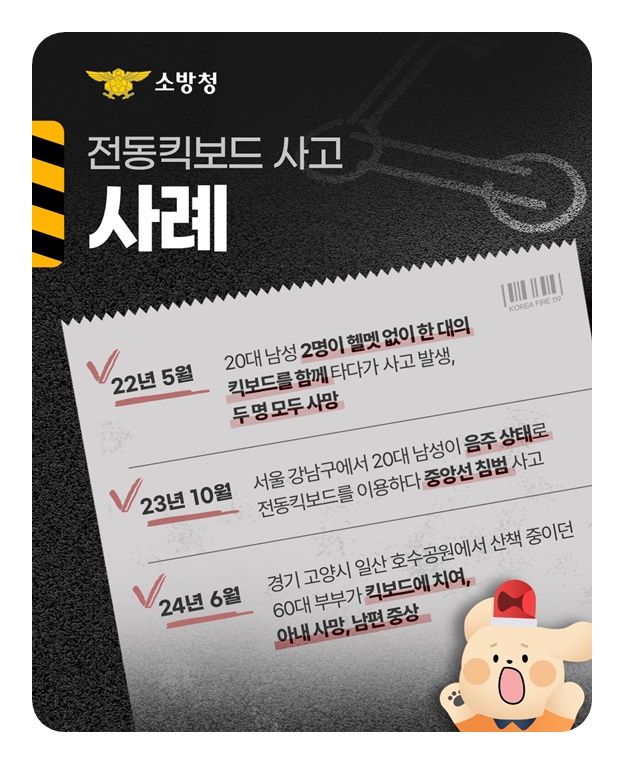 전동킥보드 사고 방심은 금물!