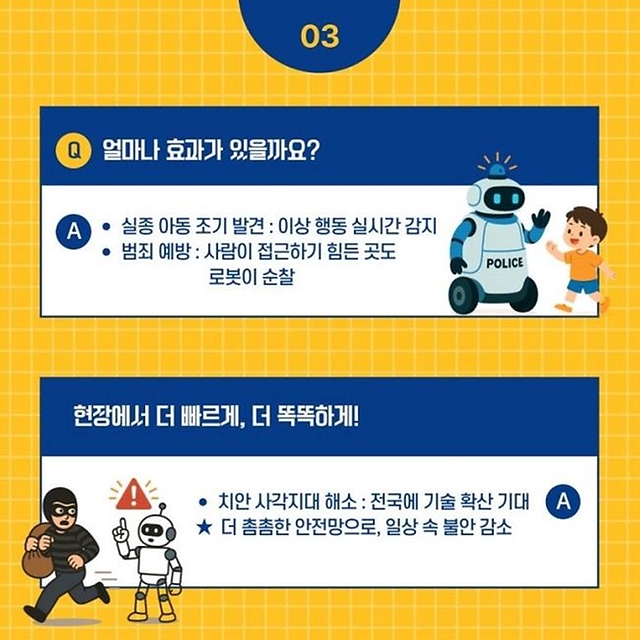 AI가 실종아동을 찾고 로봇이 골목을 순찰합니다