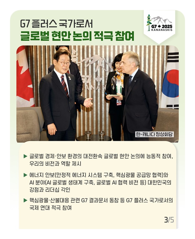 이재명 대통령, 2025년 G7 정상회의 참석