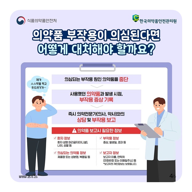 의약품 부작용이 의심된다면?