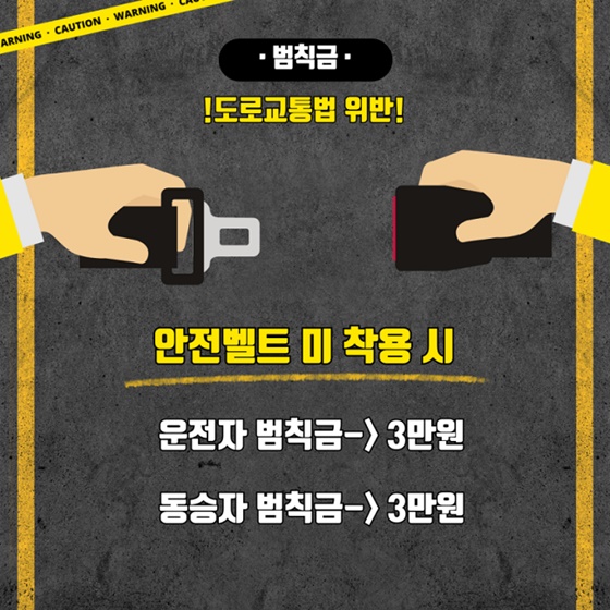 안전벨트는 단속이 아닌 생존입니다