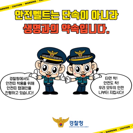 안전벨트는 단속이 아닌 생존입니다