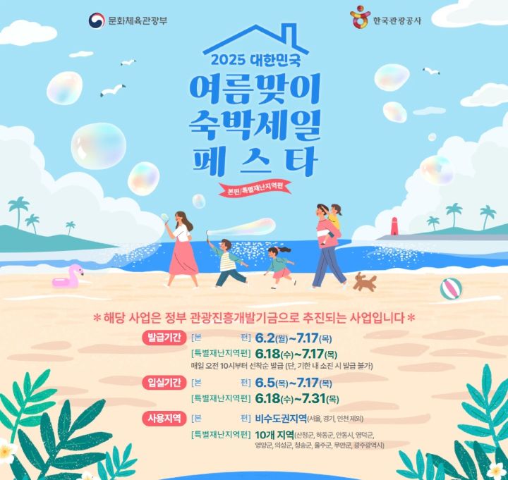 여름맞이 숙박세일페스타의 본편이 6월 2일부로 시작됐다. 기존 숙박세일페스타와 가장 큰 차이점은 재난지역을 대상으로 '특별재난지역 편'이 신설됐다는 것이다. (출처=숙박세일페스타 누리집)