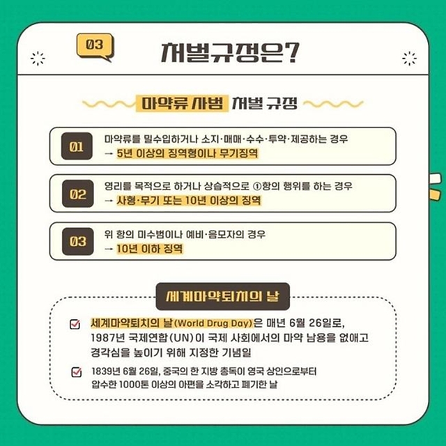 마약범죄 어디까지 알고 있나요?