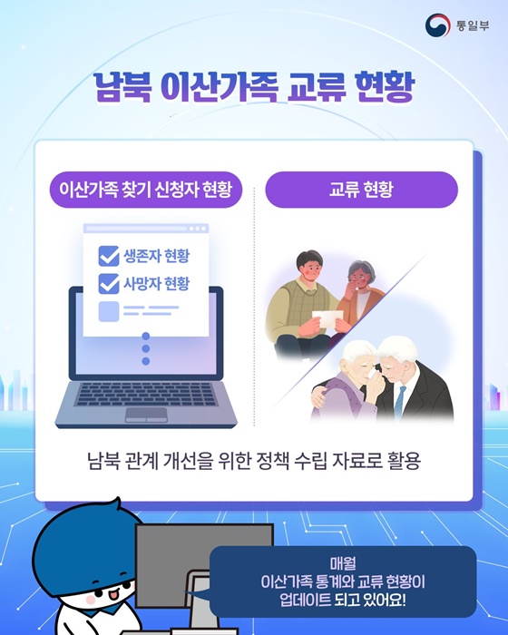 이산가족 교류 현황과 기록물을 한 곳에서 이산가족정보통합시스템