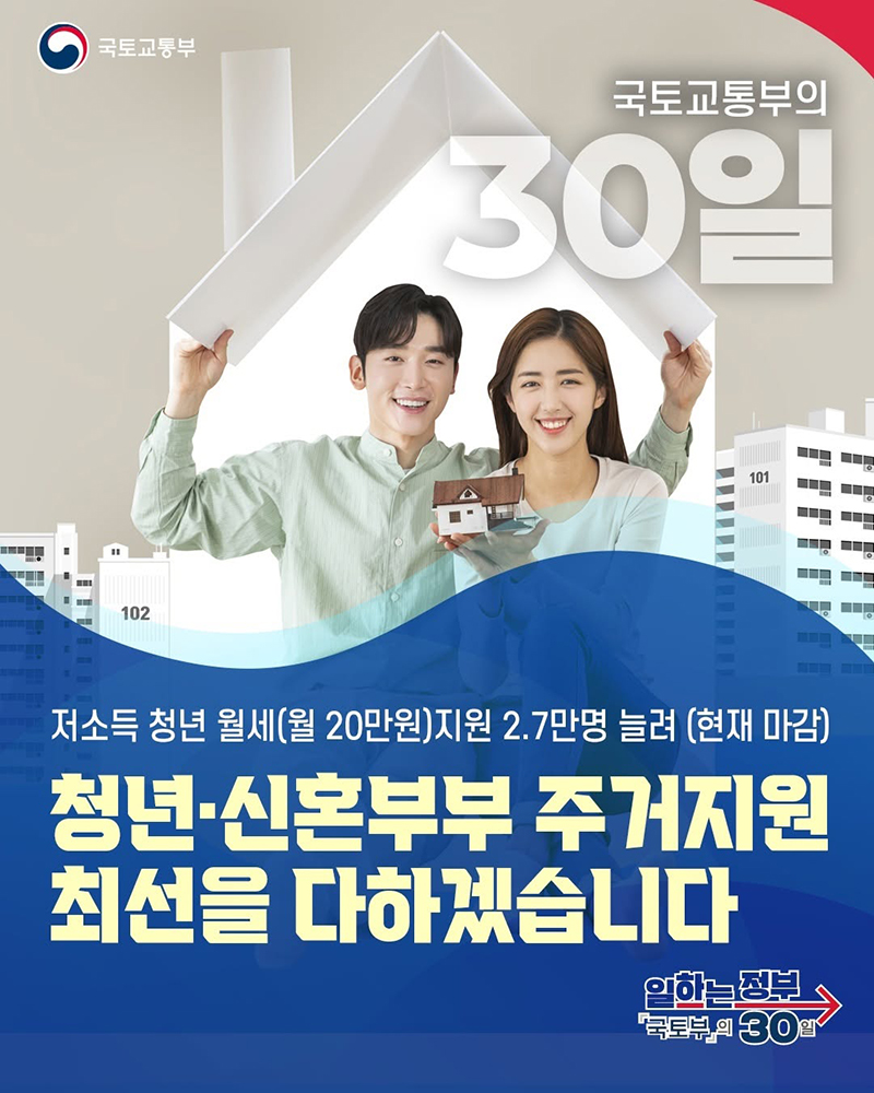 청년·신혼부부 주거지원 최선을 다하겠습니다 하단내용 참조