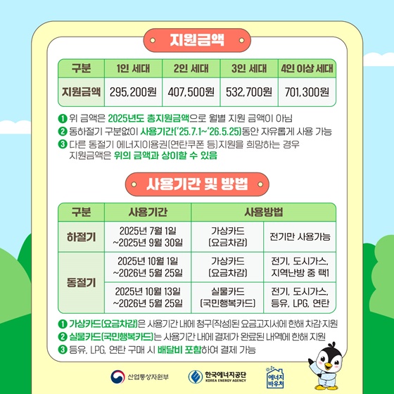 시원한 여름, 따뜻한 겨울 2025 에너지 바우처 신청 시작!