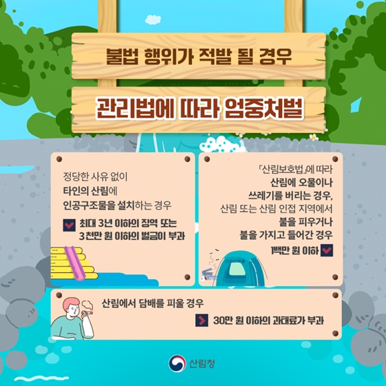 산림 내 불법행위 집중 단속