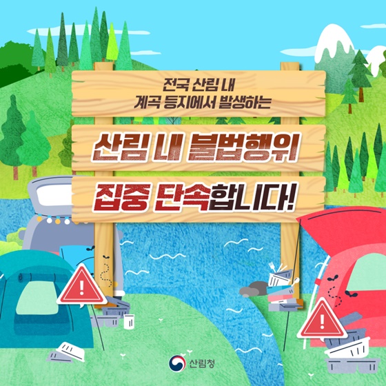 산림 내 불법행위 집중 단속