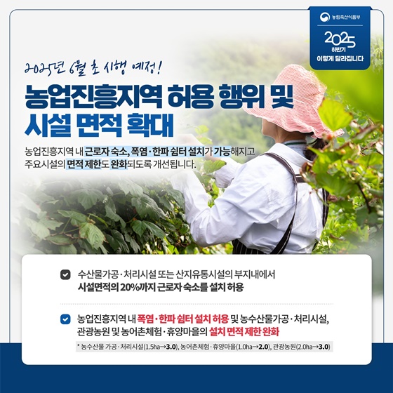 농식품분야 2025년 하반기 이렇게 달라집니다