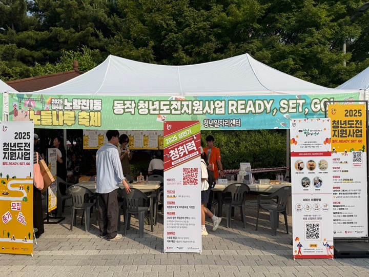 지역에 청년도전지원사업을 참여자들이 직접 알리고 있다. (출처=윤승기 매니저)