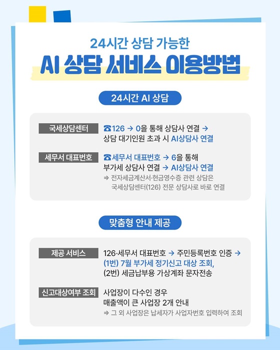 7월은 부가가치세 신고·납부의 달