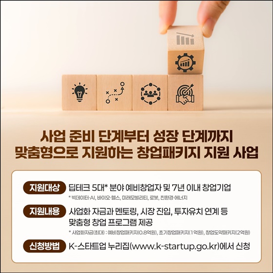 창업의 시작도, 성장의 도약도 정부가 함께합니다