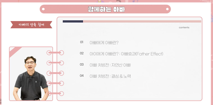 [영유아 부모교육] 아버지. (출처: 학부모 i-누리)