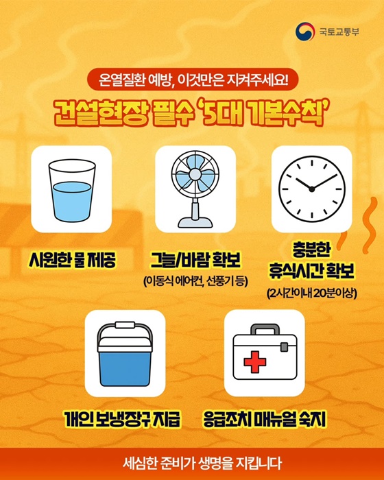 건설현장, 폭염 이렇게 대응하세요!