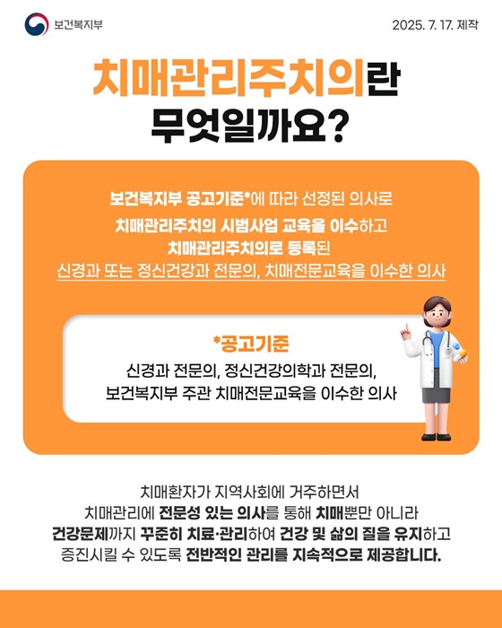 나에게 맞는 치매 치료·관리 치매관리주치의와 함께해요!