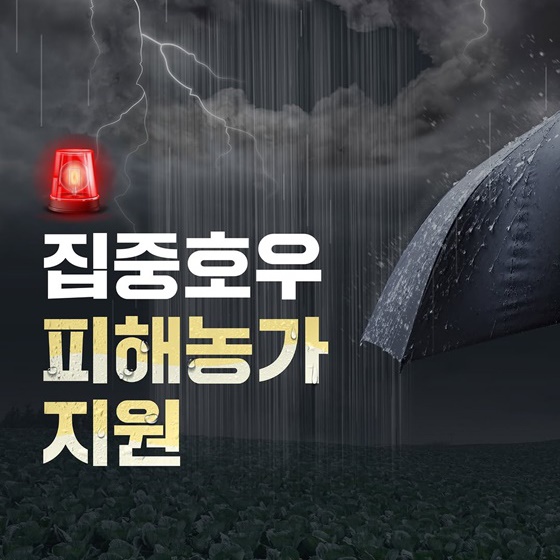 집중호우 피해농가 지원