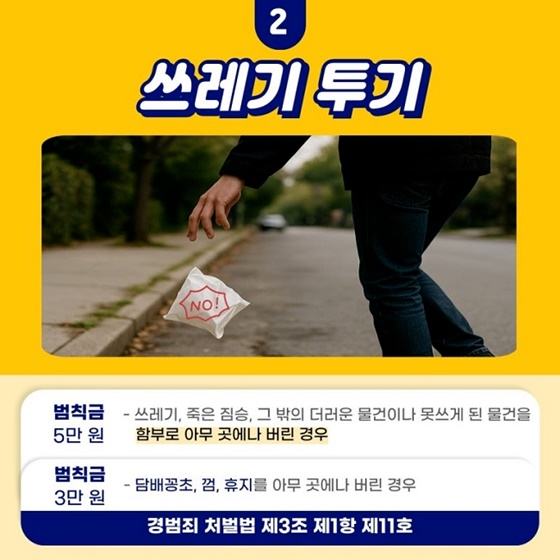 일상생활 속 기초질서 위반 5가지
