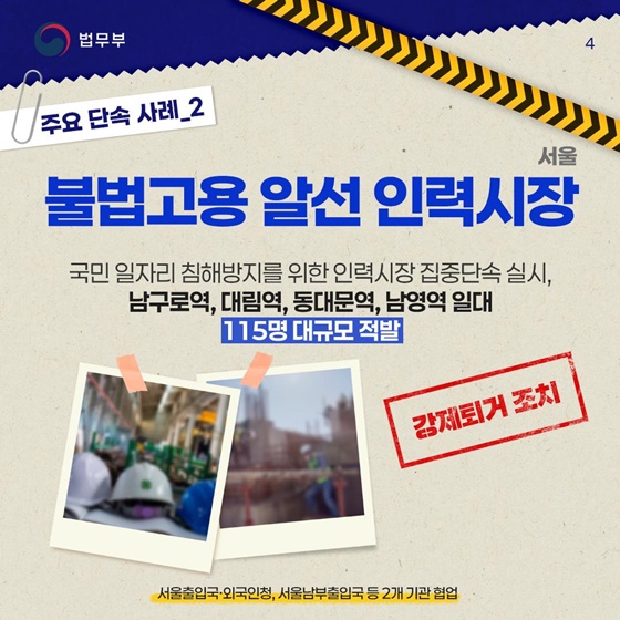2025년 상반기 불법체류자 약 2만명 감축